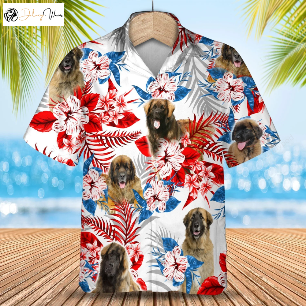 Stylish Leonberger Hawaiian Shirt Gift for Men Women Fans - Trendy Summer Aloha Shirt Gift for Men Women Fans for Men and Women