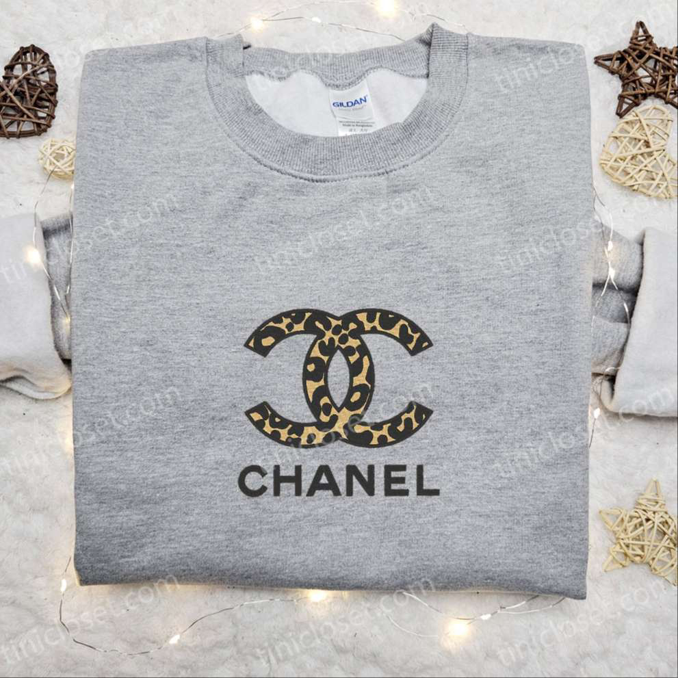 Leopard Chanel Logo Embroidered Shirt & Hoodie: Best Gift Idea for Fashion Enthusiasts Leopard Chanel Logo Embroidered Shirt & Hoodie: Best Gift Idea for Fashion Enthusiasts