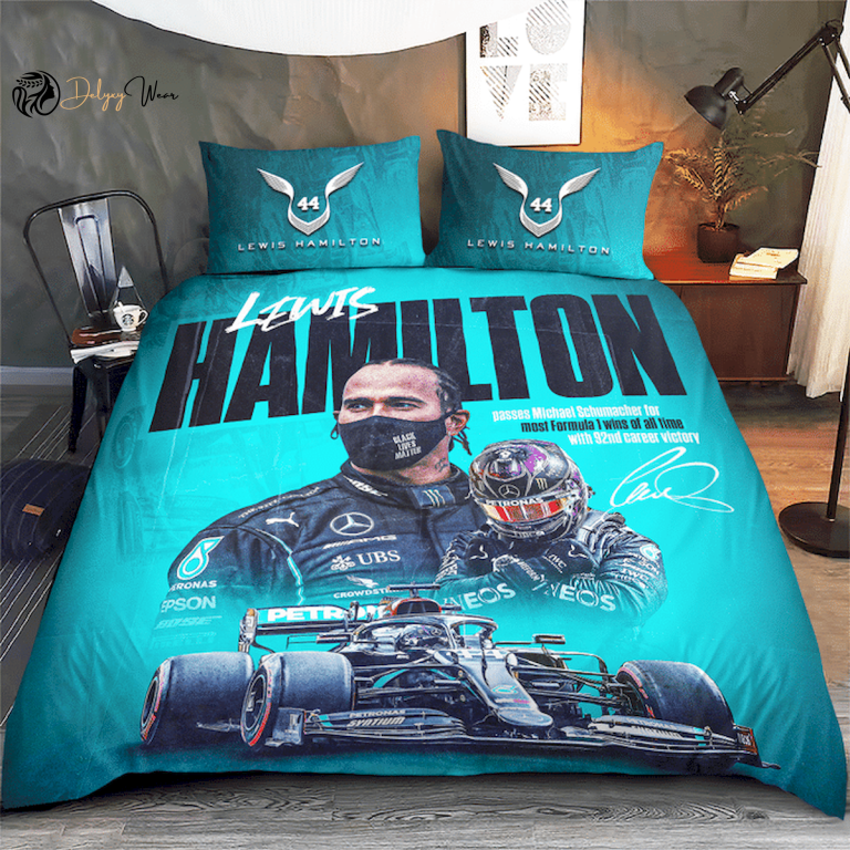 Lewis Hamilton Bedding Set Decor Gift For Men Women Decor Gift For Men Women G95