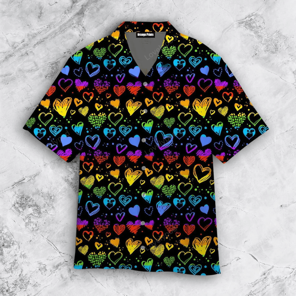Colorful LGBT Turtle Flower Hawaiian Shirt Gift for Men Women Fans: Vibrant & Inclusive Fashion for All