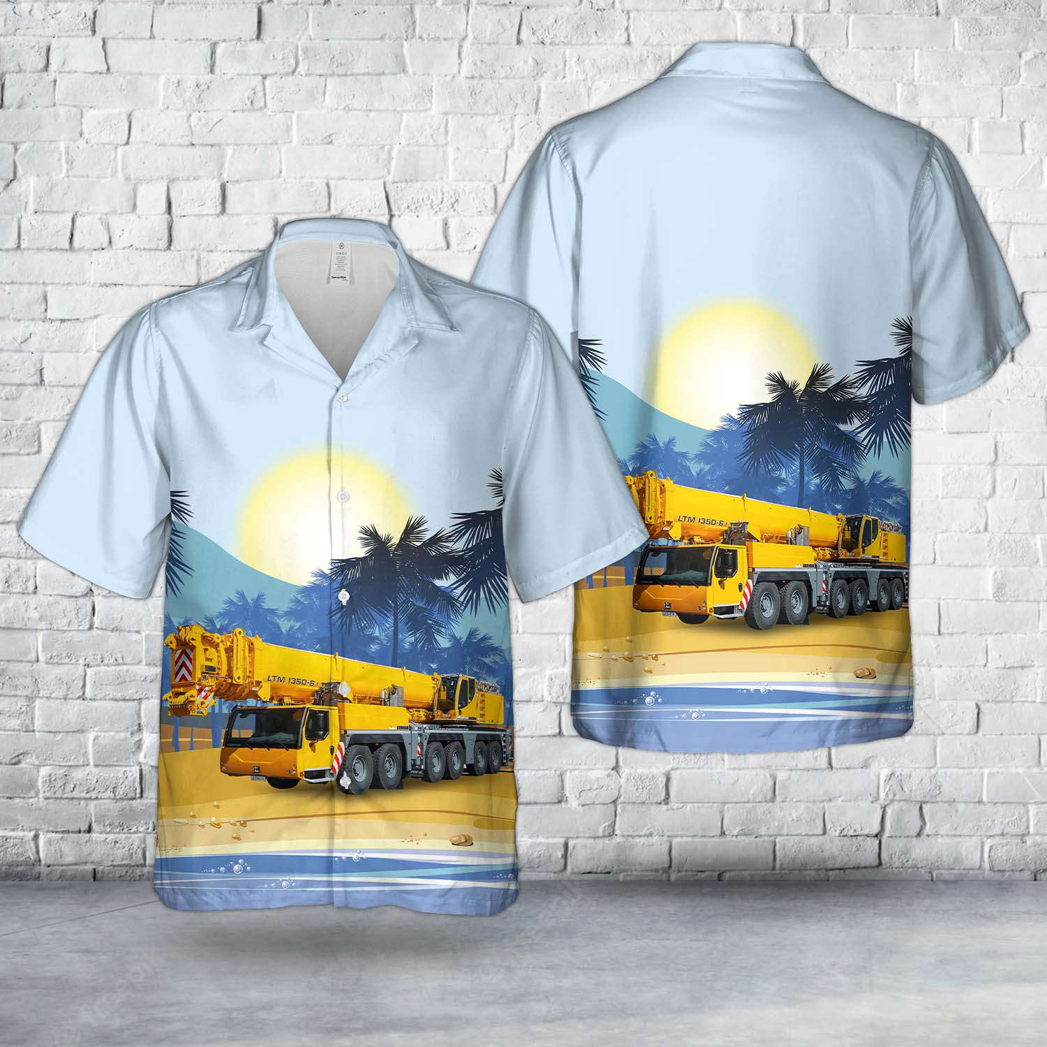 Liebherr Telescopic Mobile Cranes LTM 1350-6.1 Crane Operator Hawaiian Shirt Gift for Men Dad Father Gift for Men Dad Father