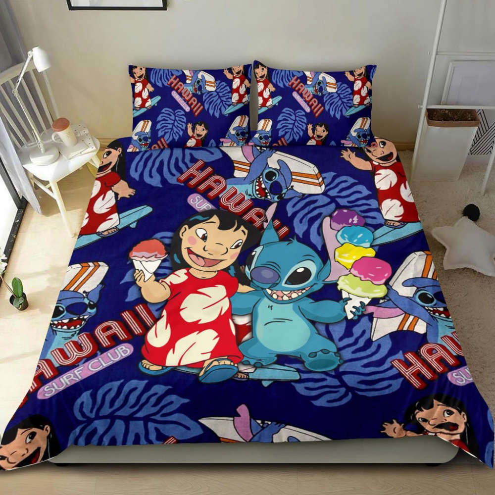 Lilo And Stitch Funny Lover Bedding Set Decor Gift For Men Women Decor Gift For Men Women G95