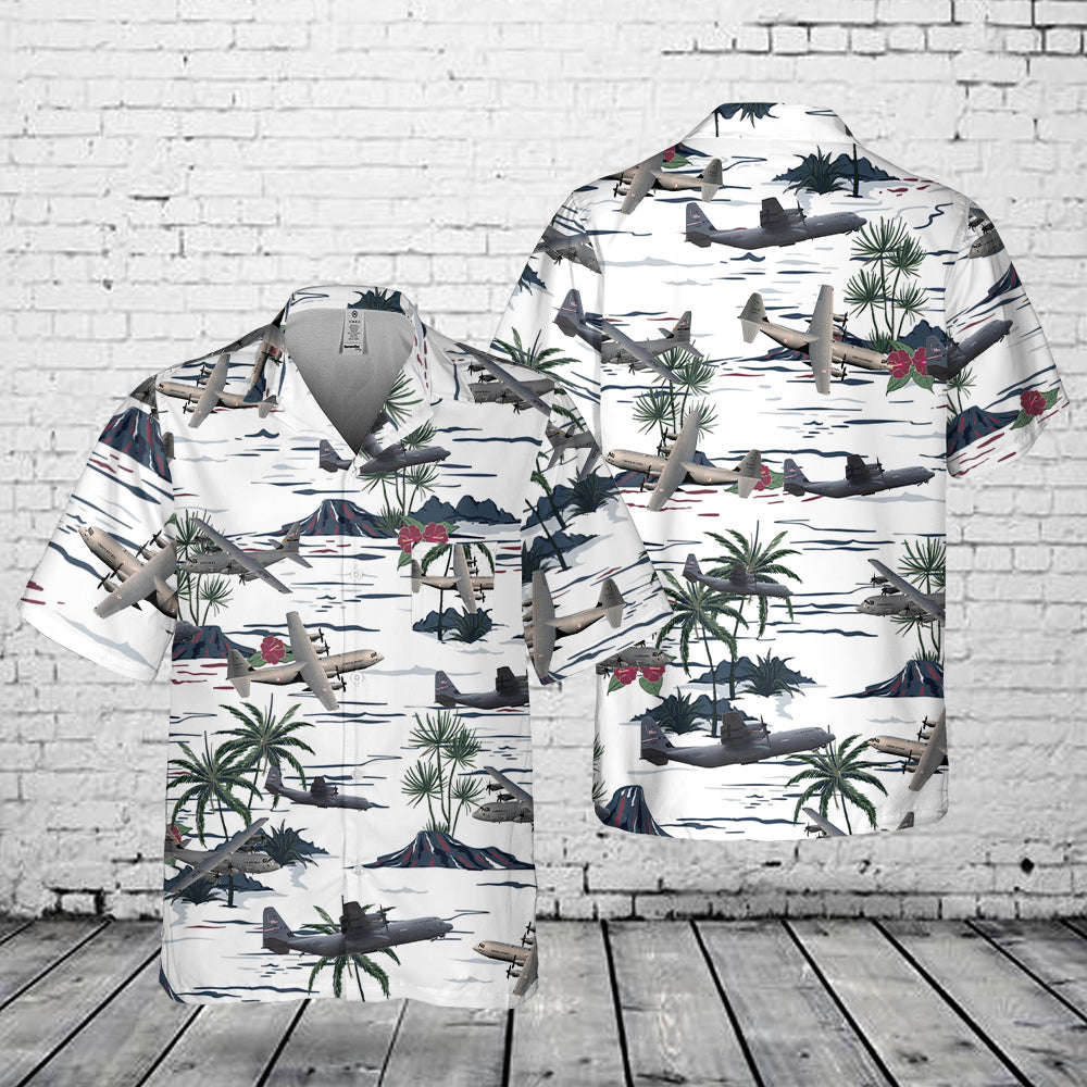 Lockheed Martin C-130J Super Hercules Pocket Hawaiian Shirt Gift for Men Dad Father Gift for Men Dad Father