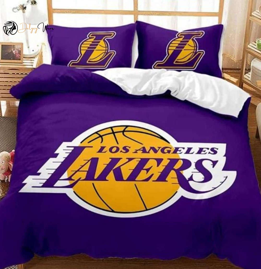 Los Angeles Lakers Bedding Set Decor Gift For Men Women Decor Gift For Men Women CH Los Angeles Lakers Bedding Set Decor Gift For Men Women Decor Gift For Men Women CH