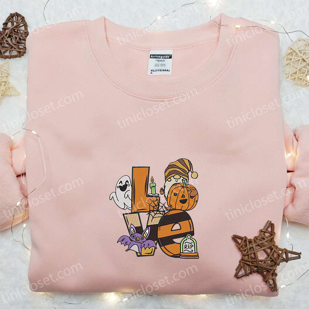 Spooky Halloween Embroidered Sweatshirt & Hoodie: Love Pumpkin Ghost Bat Design – Perfect Halloween Shirt Ideas Spooky Halloween Embroidered Sweatshirt & Hoodie: Love Pumpkin Ghost Bat Design – Perfect Halloween Shirt Ideas