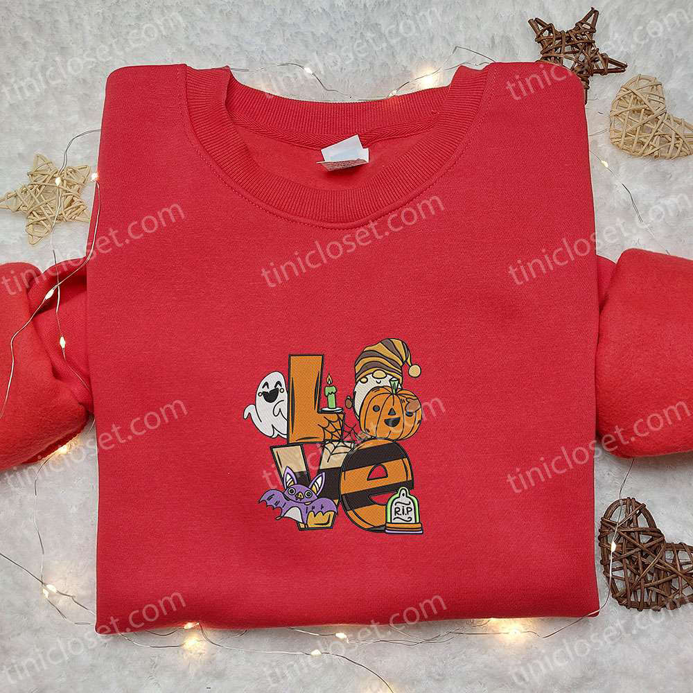 Spooky Halloween Embroidered Sweatshirt & Hoodie: Love Pumpkin Ghost Bat Design – Perfect Halloween Shirt Ideas Spooky Halloween Embroidered Sweatshirt & Hoodie: Love Pumpkin Ghost Bat Design – Perfect Halloween Shirt Ideas