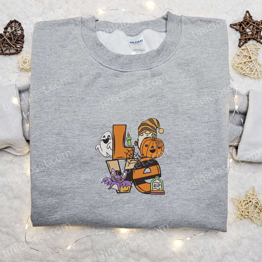 Spooky Halloween Embroidered Sweatshirt & Hoodie: Love Pumpkin Ghost Bat Design – Perfect Halloween Shirt Ideas Spooky Halloween Embroidered Sweatshirt & Hoodie: Love Pumpkin Ghost Bat Design – Perfect Halloween Shirt Ideas