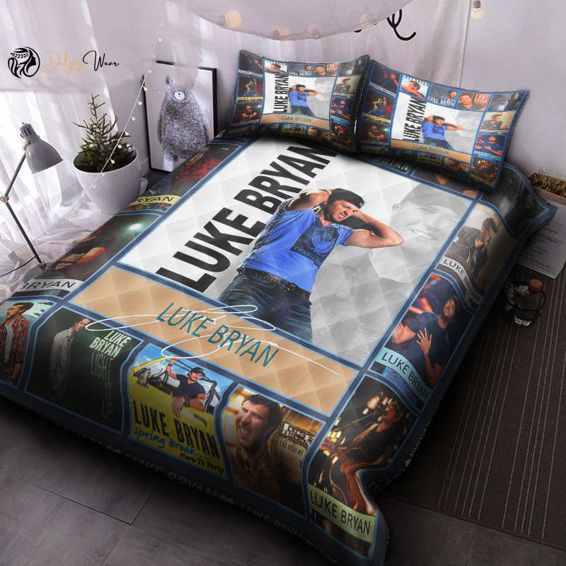 Luke Bryan Quilt Bedding Set Decor Gift For Men Women Decor Gift For Men Women G95