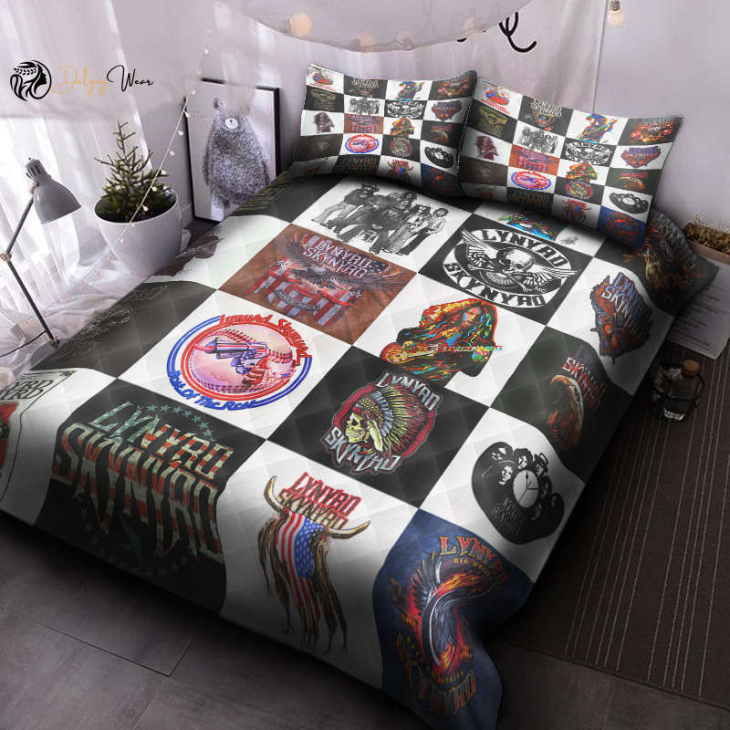 Lynyrd Skynyrd 3 Quilt Bedding Set Decor Gift For Men Women Decor Gift For Men Women G95
