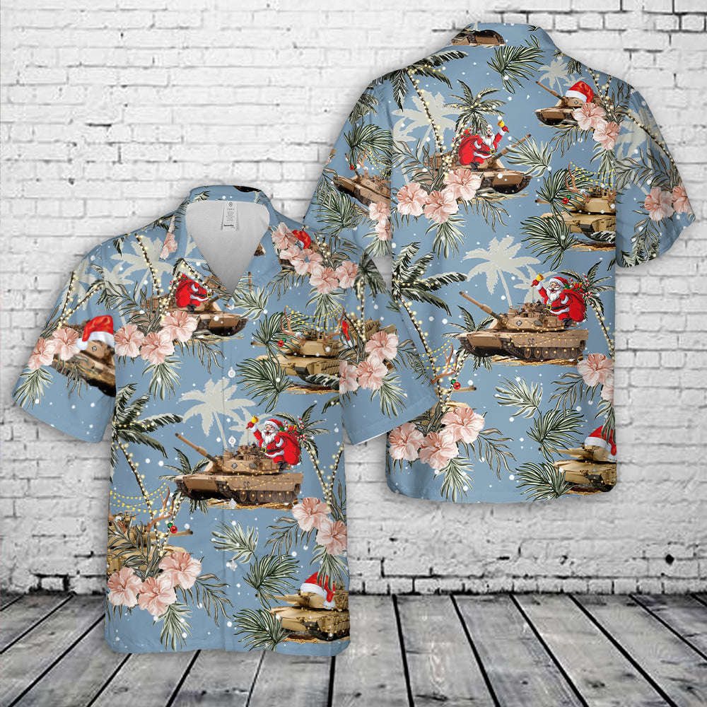 M1 Abrams Tank Christmas Hawaiian Shirt Gift for Men Dad Father Gift for Men Dad Father