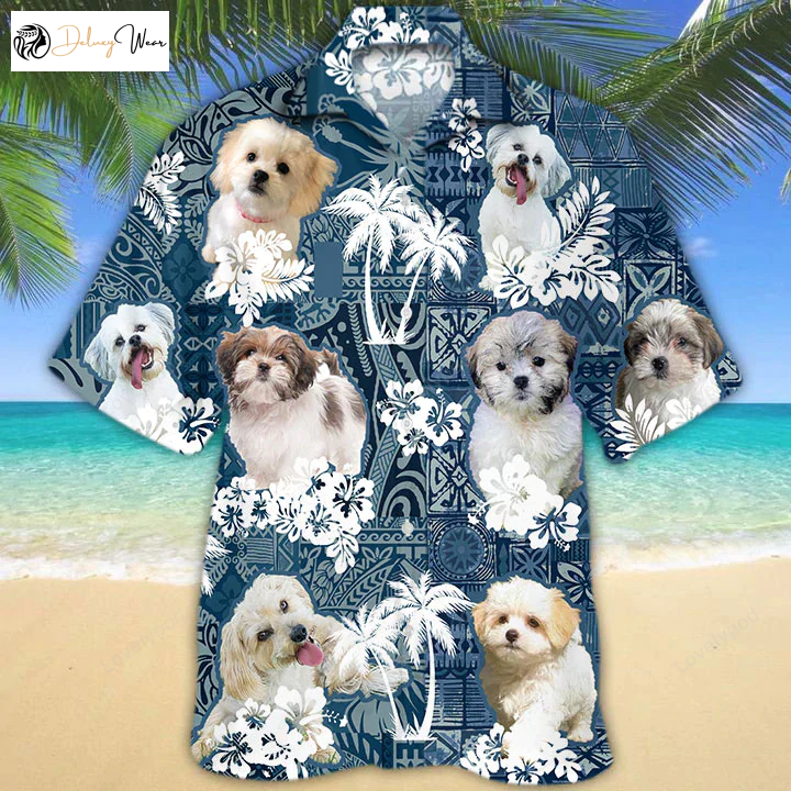 Stylish Malshi Hawaiian Shirt Gift for Men Women Fans: Unleash Your Tropical Vibe with this Fashionable Pet Apparel