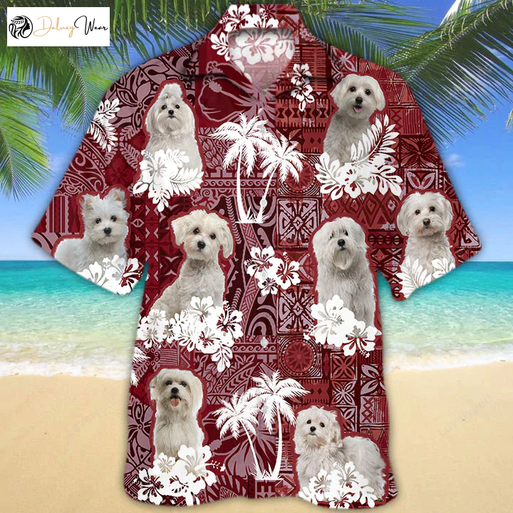 Maltese Hawaiian Shirt Gift for Men Women Fans - Ideal Dog Lover Gift Beach Shirt Gift for Men Women Fans for Men Shop Now!
