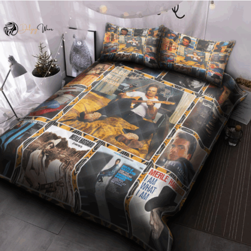 Merle Haggard Quilt Bedding Set Decor Gift For Men Women Decor Gift For Men Women G95