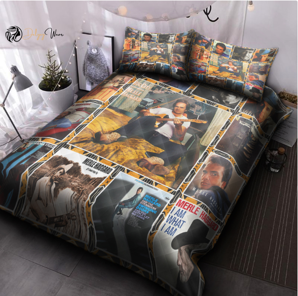 Merle Haggard Quilt Bedding Set Decor Gift For Men Women Decor Gift For Men Women G95 Merle Haggard Quilt Bedding Set Decor Gift For Men Women Decor Gift For Men Women G95