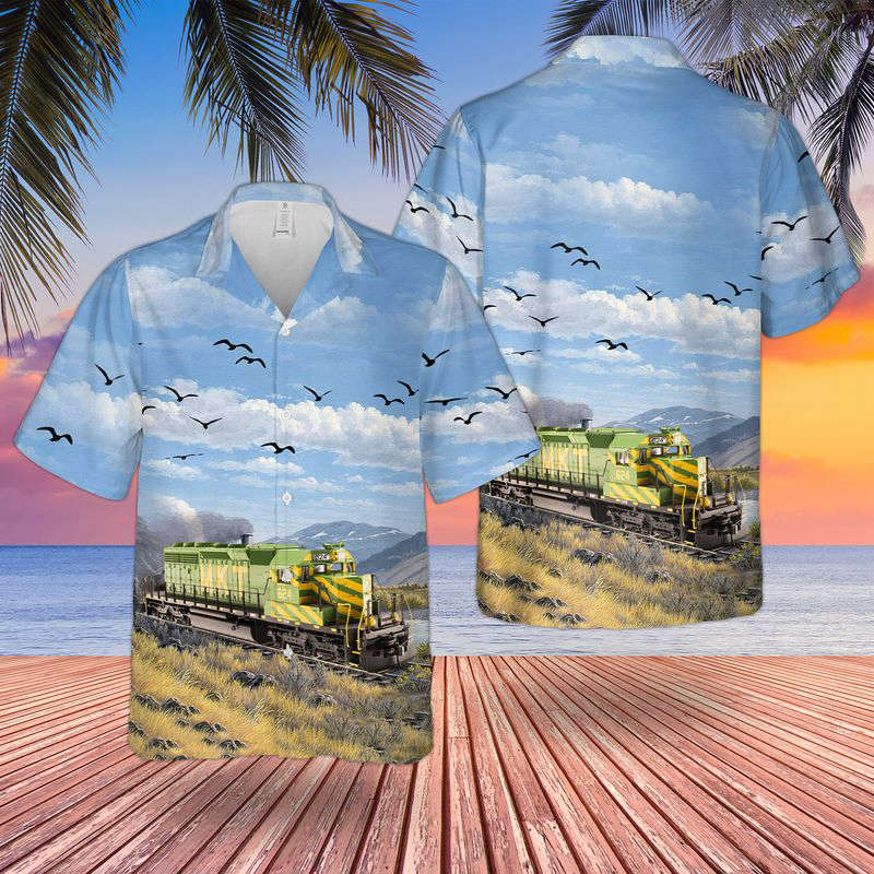 Missouri Kansas Texas Railroad MKT 624 EMD SD40-2 Hawaiian Shirt Gift for Men Dad Father Gift for Men Dad Father