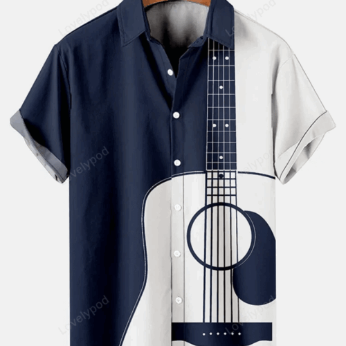 Music Elements Fashion Beach Shirt Gift for Men Women Fans: Hawaiian Print Short-sleeved Stand Out in Style