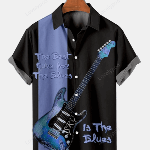 Rock Your Style with a Music Guitar Men s Hawaiian Shirt Gift for Men Women Fans – Trendy & Stylish Attire