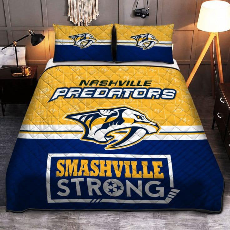 Nashville Predators Bedding Set Decor Gift For Men Women Decor Gift For Men Women G95