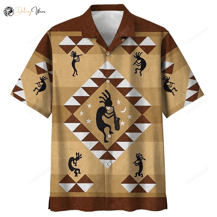 Authentic Native American Hawaiian Shirt Gift for Men Women Fans: Vibrant Music Instrument Prints