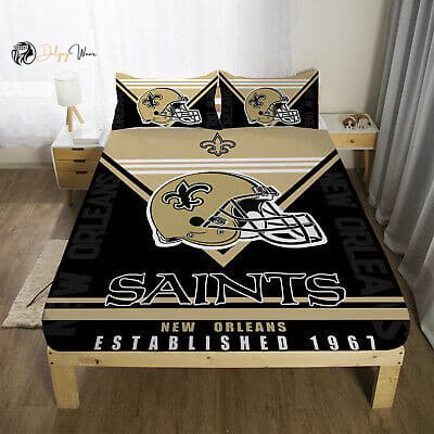 New Orleans Saints 2 Bedding Set Decor Gift For Men Women Decor Gift For Men Women G95