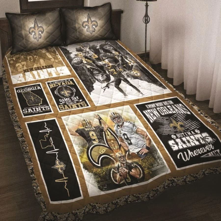New Orleans Saints 3 Bedding Set Decor Gift For Men Women Decor Gift For Men Women G95