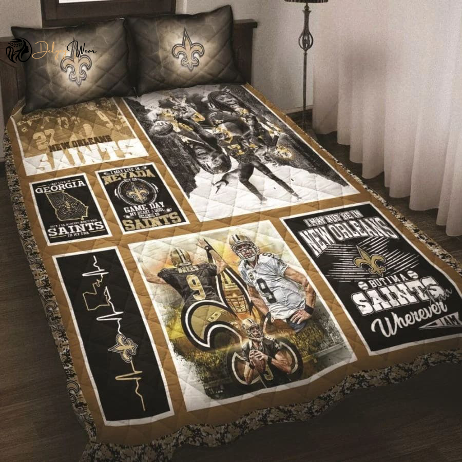 New Orleans Saints 3 Bedding Set Decor Gift For Men Women Decor Gift For Men Women G95