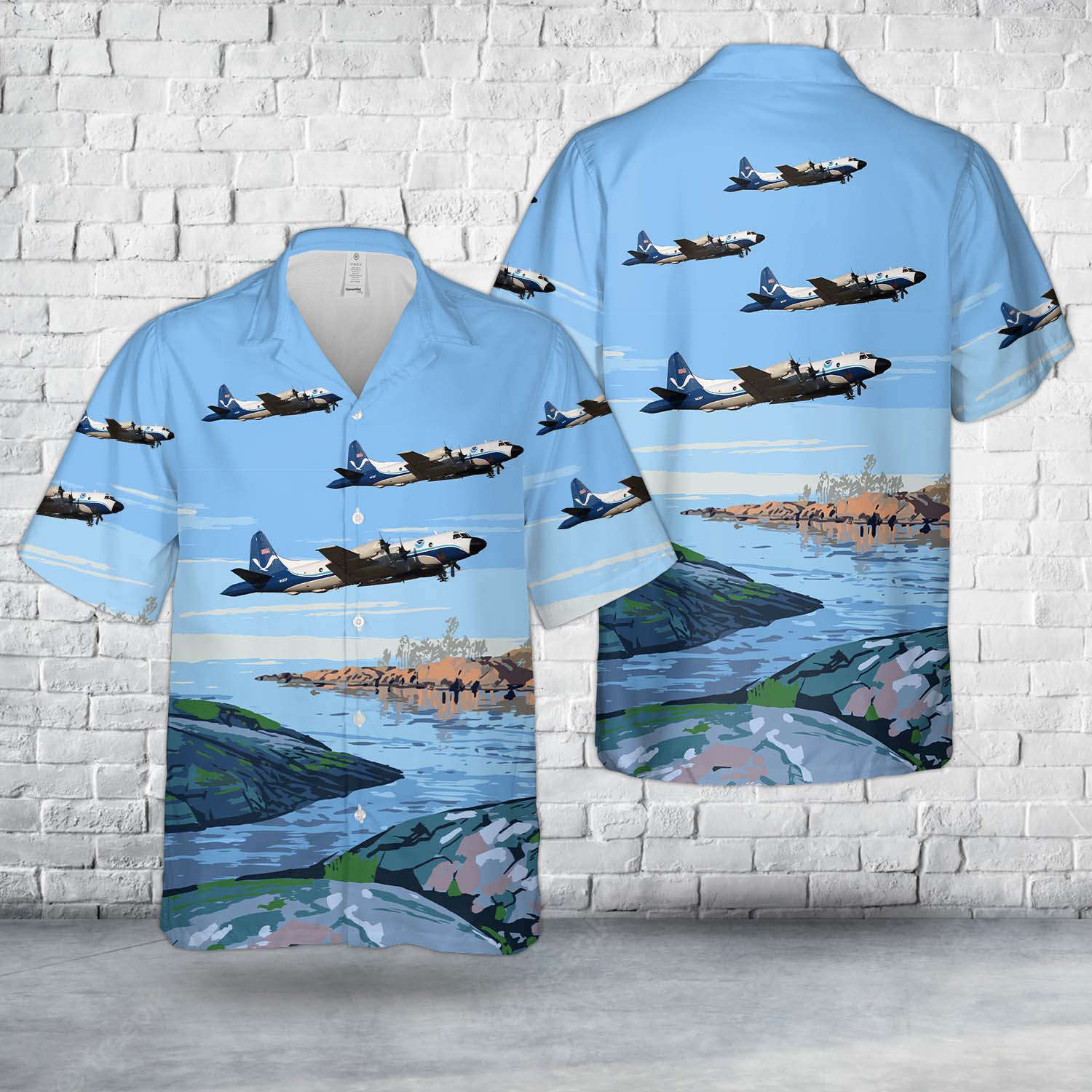 NOAA Lockheed WP-3D Orion Hawaiian Shirt Gift for Men Dad Father Gift for Men Dad Father