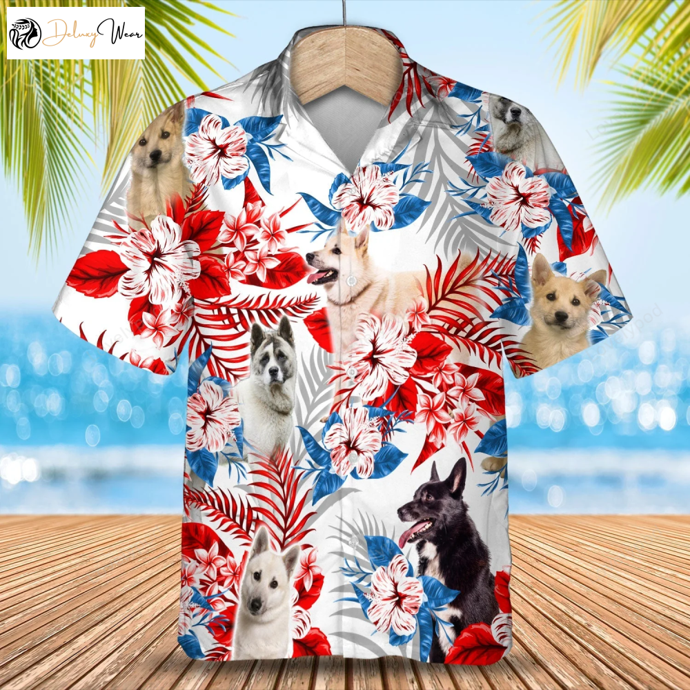 Norwegian Buhund Hawaiian Shirt Gift for Men Women Fans - Summer Aloha Shirt Gift for Men Women Fans for Men & Women