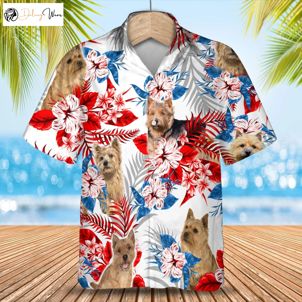 Summer Aloha Norwich Terrier Hawaiian Shirt Gift for Men Women Fans - Men & Women s Hawaiian Shirt Gift for Men Women Fans