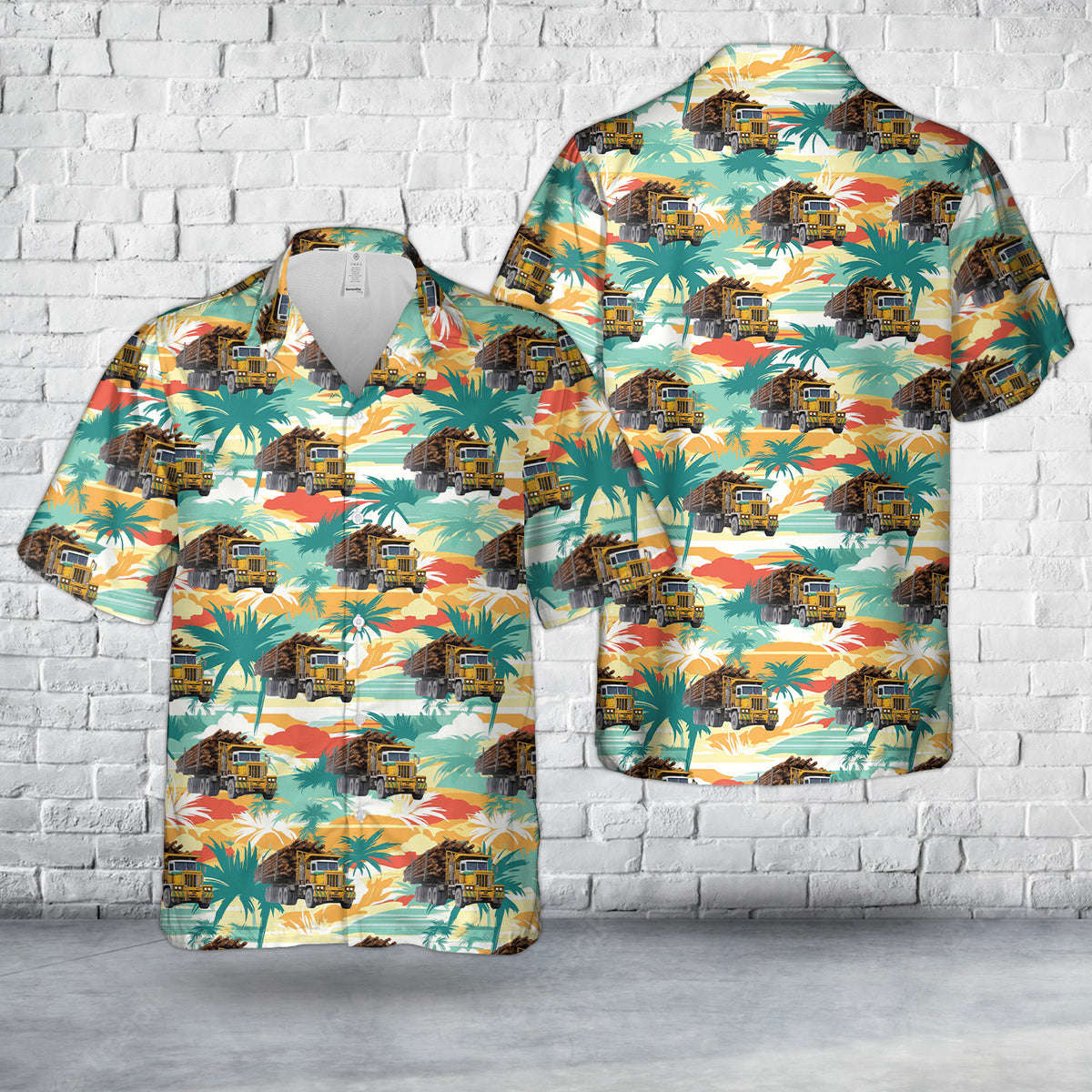 Pacific P12 logging truck Hawaiian Shirt Gift for Men Dad Father Gift for Men Dad Father