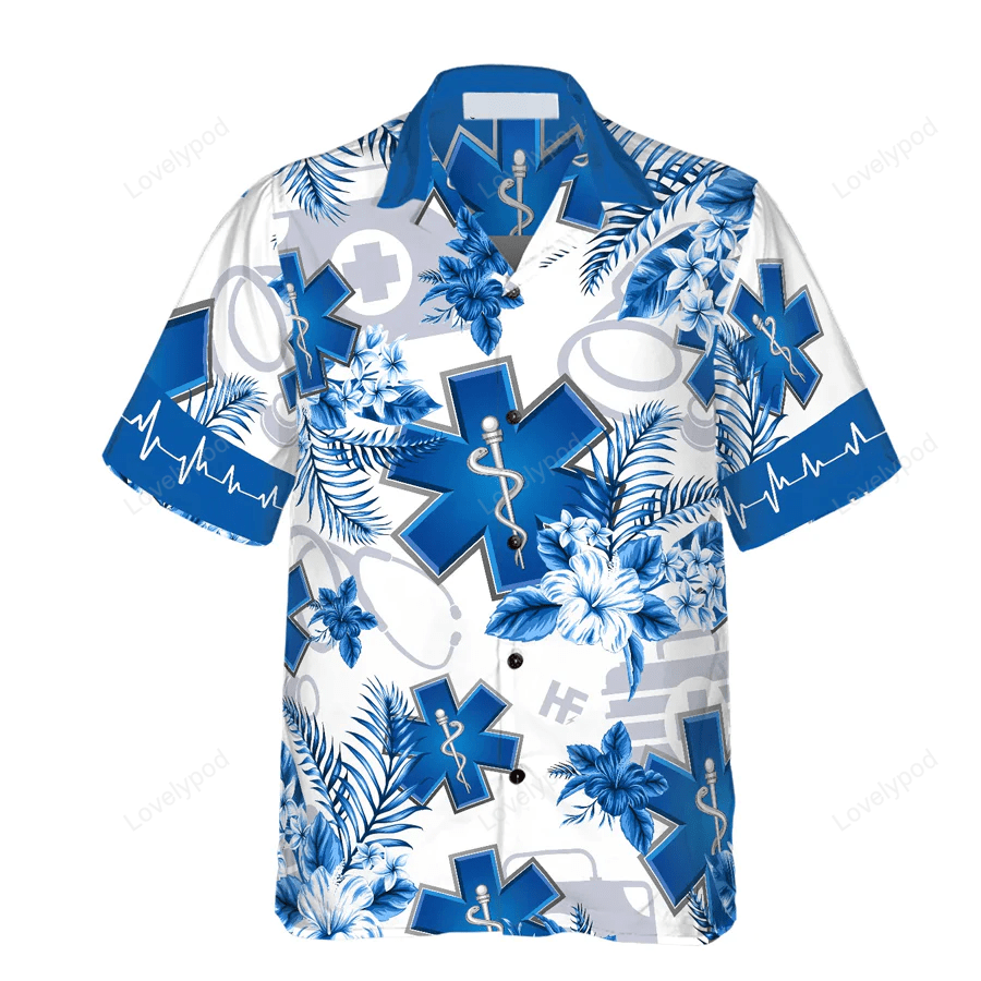 Custom Hawaiian Shirt Gift for Men Women Fans for Paramedics – Personalized Name Design