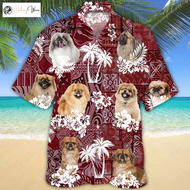 Pekingese Hawaiian Shirt Gift for Men Women Fans: Men s Summer Aloha Gift for Dog Lovers
