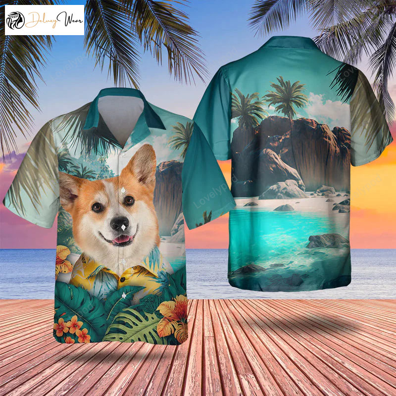 Pembroke Welsh Corgi Hawaiian Shirt: Perfect Summer Attire for Dog Lovers!