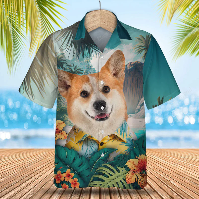 Pembroke Welsh Corgi Hawaiian Shirt: Perfect Summer Attire for Dog Lovers!