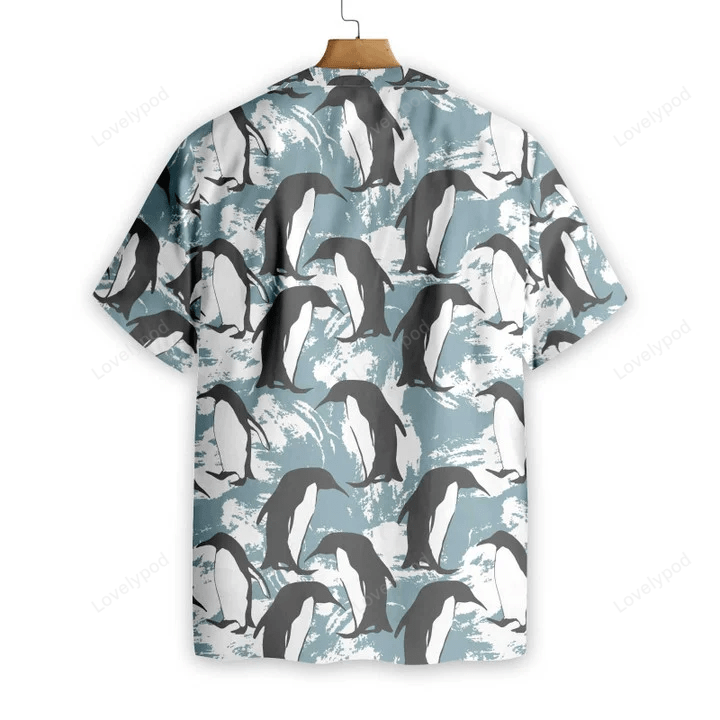 Tropical Penguin Hawaiian Shirt Gift for Men Women Fans: Men and Women s Seamless Pattern
