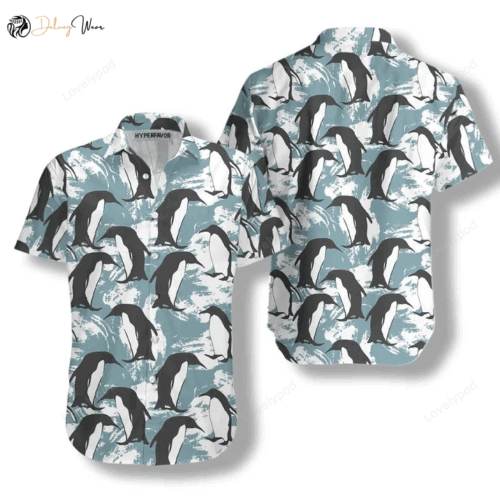 Tropical Penguin Hawaiian Shirt Gift for Men Women Fans: Men and Women s Seamless Pattern