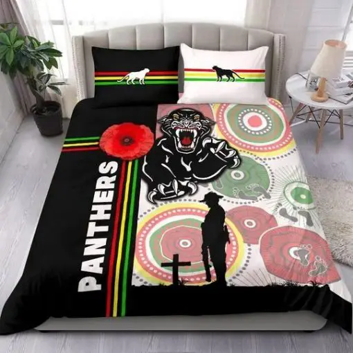 Penrith Panthers Bedding Set Decor Gift For Men Women Decor Gift For Men Women G95