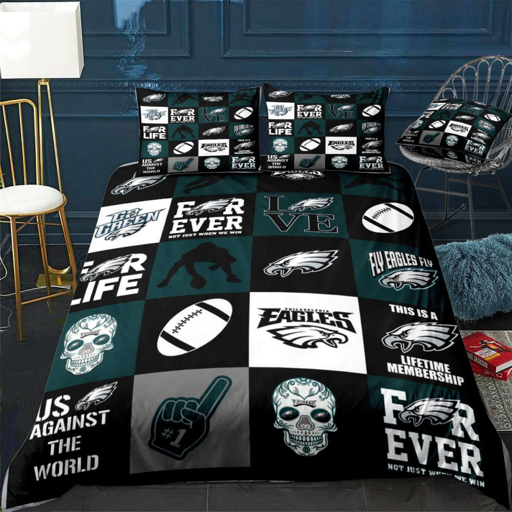 Philadelphia Eagles Bedding Set Decor Gift For Men Women Decor Gift For Men Women G95