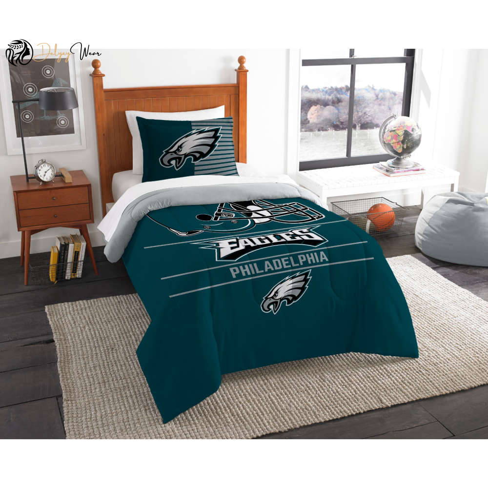 Philadelphia Eagles Bedding Set Decor Gift For Men Women Decor Gift For Men Women G95