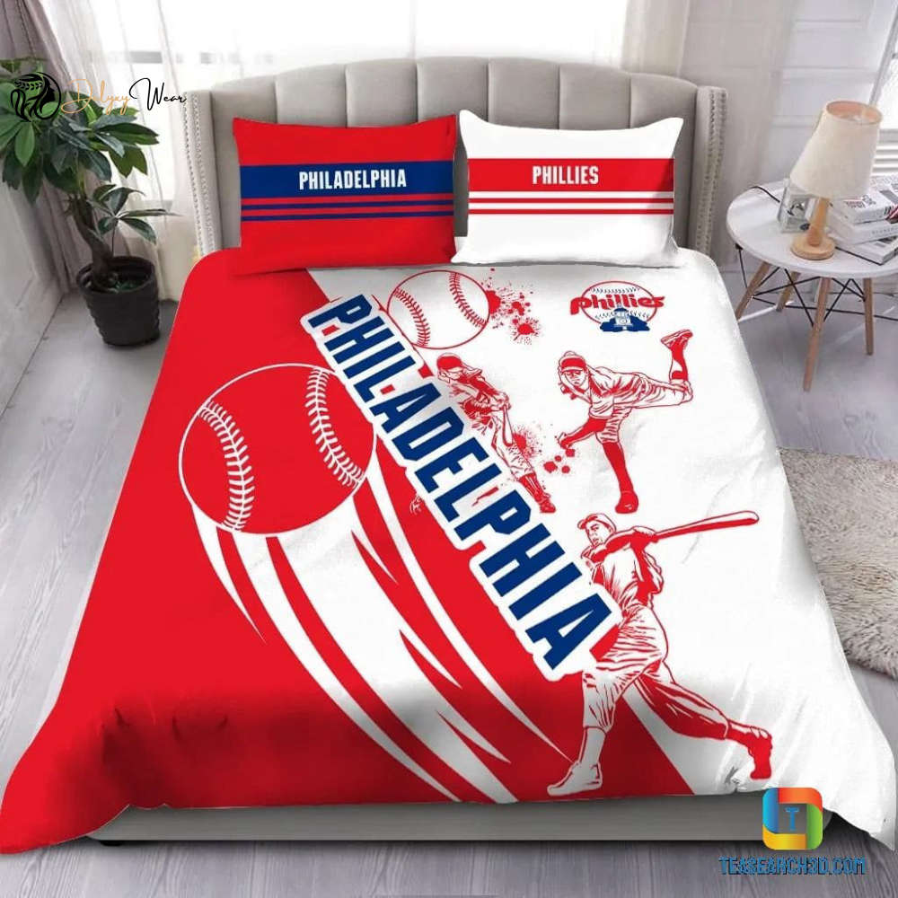 Philadelphia Phillies Bedding Set Decor Gift For Men Women Decor Gift For Men Women G95