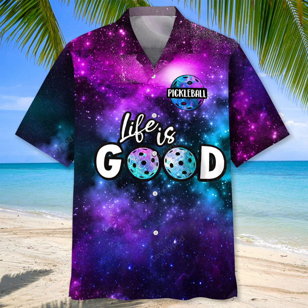 Pickleball Black & White Hawaiian Shirt Gift for Men Women Fans – Men & Women s Pickleball Shirt Gift for Men Women Fans