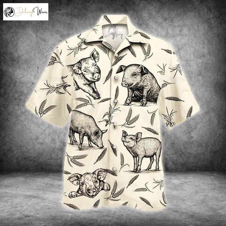 Pig Hawaiian Shirt Gift for Men Women Fans - Trendy Aloha Summer Shirt Gift for Men Women Fanss for Men New Arrival