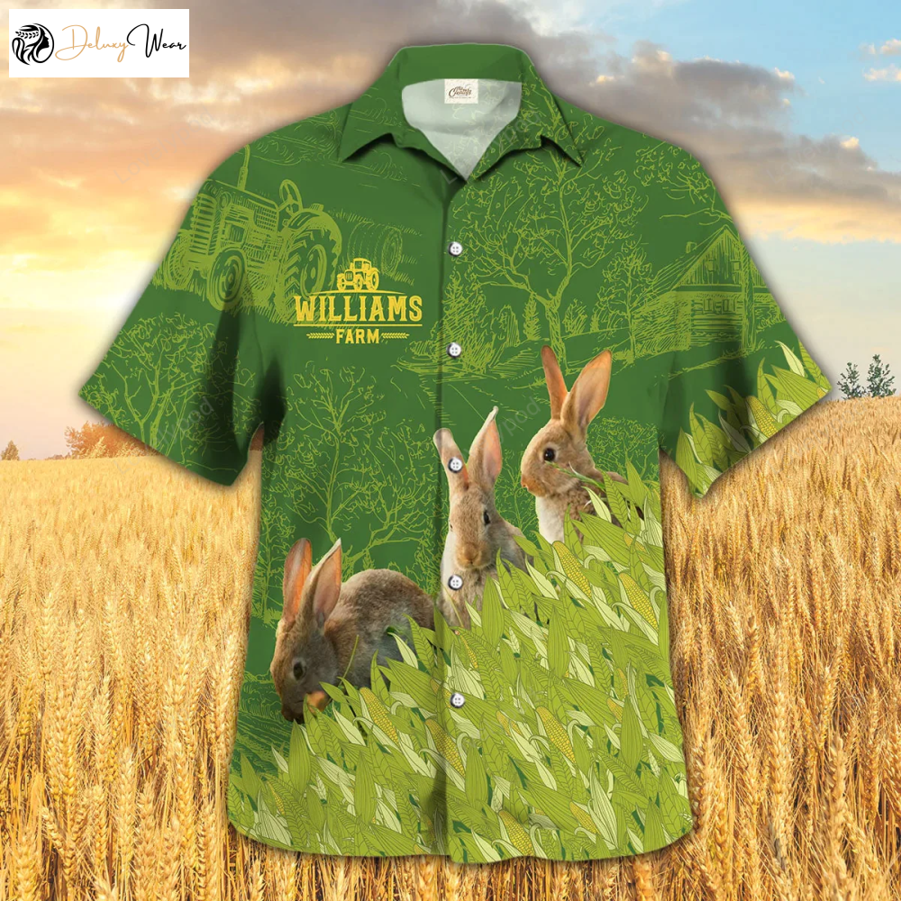 Rabbit Farm Corn Pattern Hawaiian Shirt Gift for Men Women Fans - Summer Shirt Gift for Men Women Fans for Men & Women