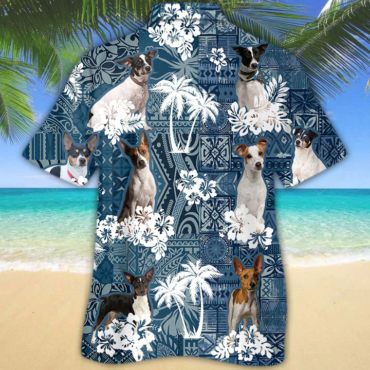 Stylish Rat Terrier Hawaiian Shirt – Men s Floral Aloha Summer Shirt