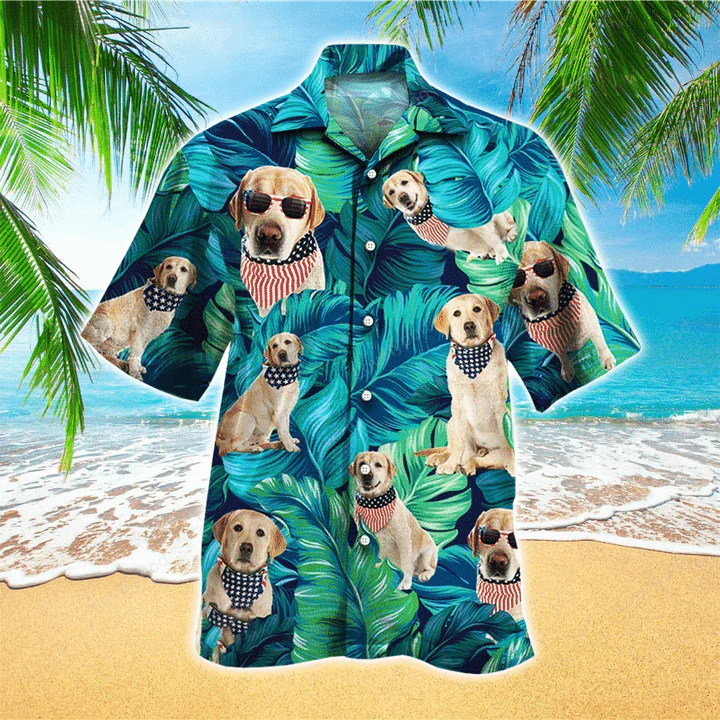 Stylish Retriever Dog Hawaiian Shirt – Personalized Men s Dog Shirt