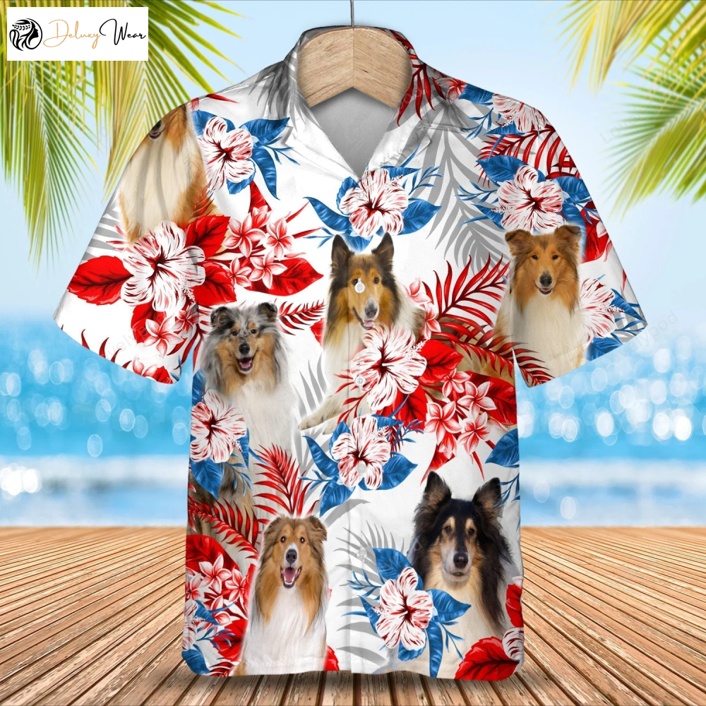 Rough Collie Hawaiian Shirt Gift for Men Women Fans - Summer Aloha Gift for Men & Women