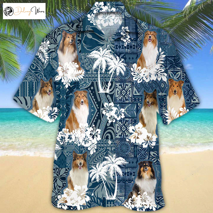 Stylish Rough Collie Hawaiian Shirt Gift for Men Women Fans: Perfect Aloha Attire for Dog Lovers!