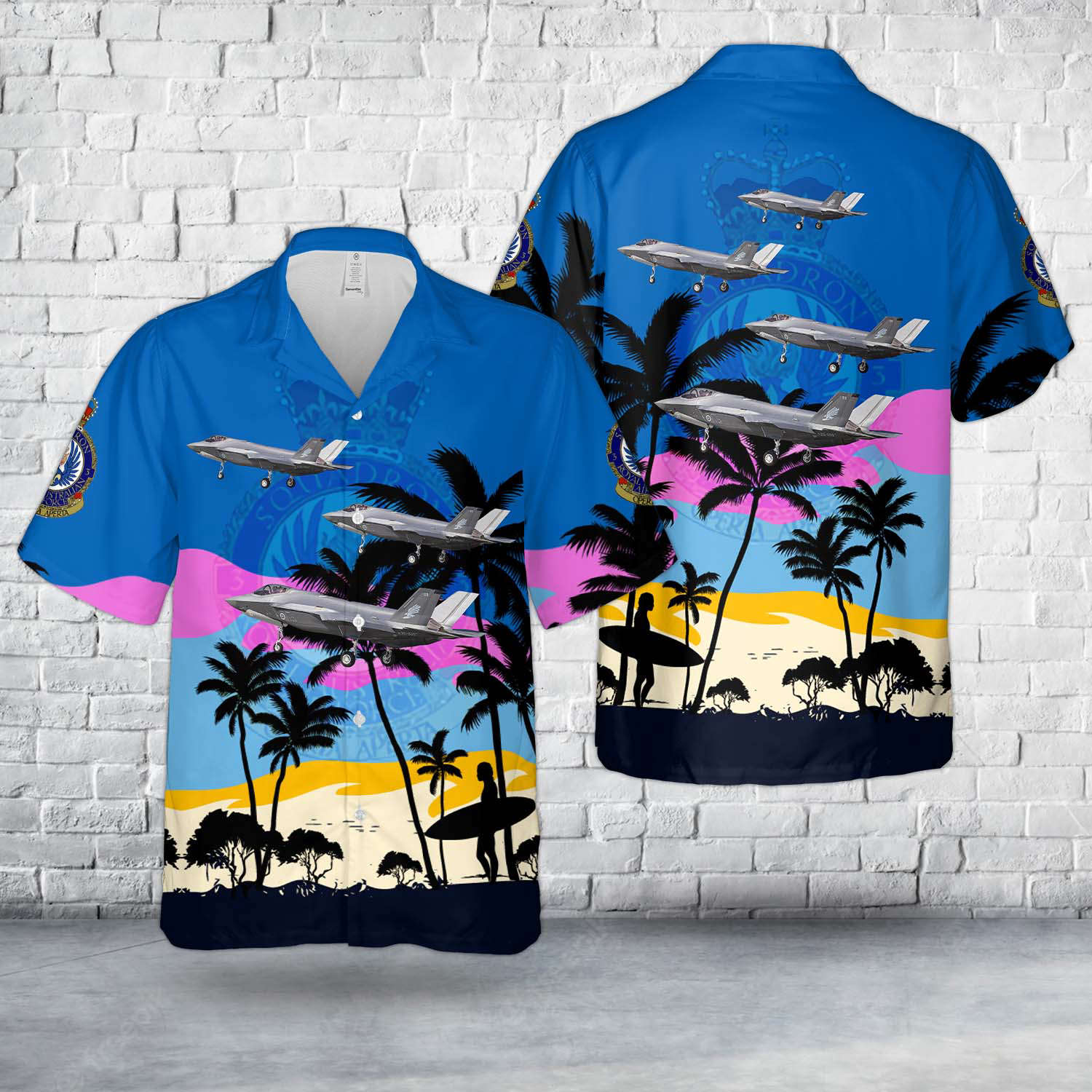 Royal Australian Air Force F-35A Joint Strike Fighter, A35-009, Of No. 3 Squadron RAAF Hawaiian Shirt Gift for Men Dad Father Gift for Men Dad Father