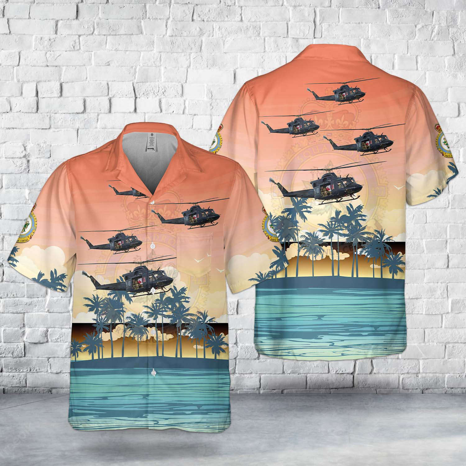 Royal Canadian Air Force 427 Special Operations Aviation Squadron Bell CH-146 Griffon Pocket Hawaiian Shirt Gift for Men Dad Father Gift for Men Dad Father