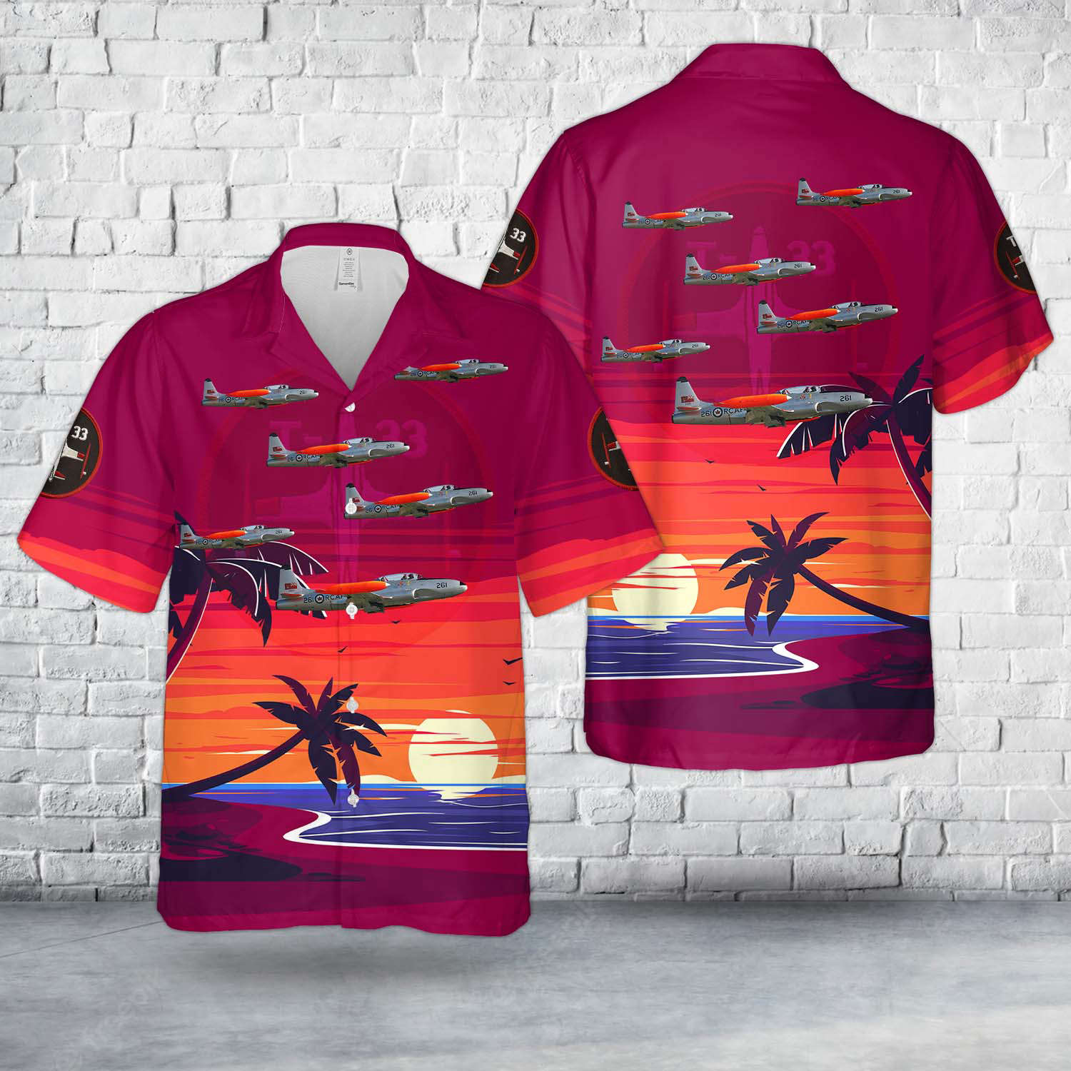 Royal Canadian Air Force Canadair CT-133 Silver Star Hawaiian Shirt Gift for Men Dad Father Gift for Men Dad Father